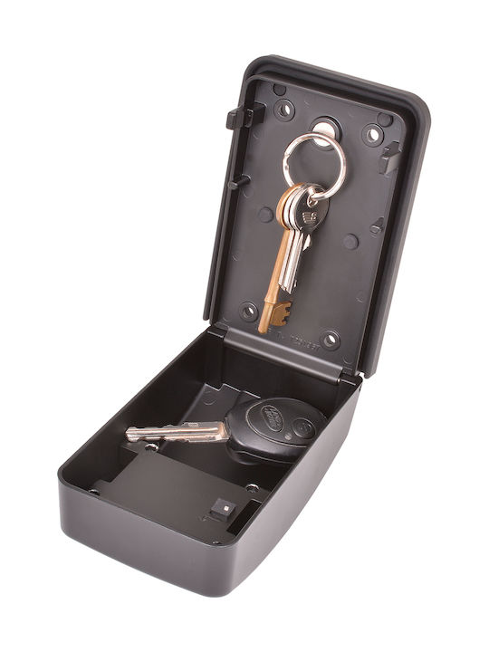 Burg Wachter Key Safe 10 SB Suport De Chei Cu Combinație Metalic Cu Roată Cu Combinație 6.1x3.9x8.5cm Montare Pe Perete