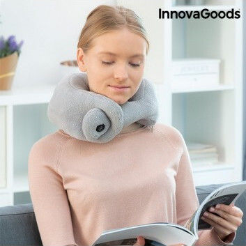InnovaGoods Neck Massage Cushion Pillow Massage for the Neck with Vibration Gray