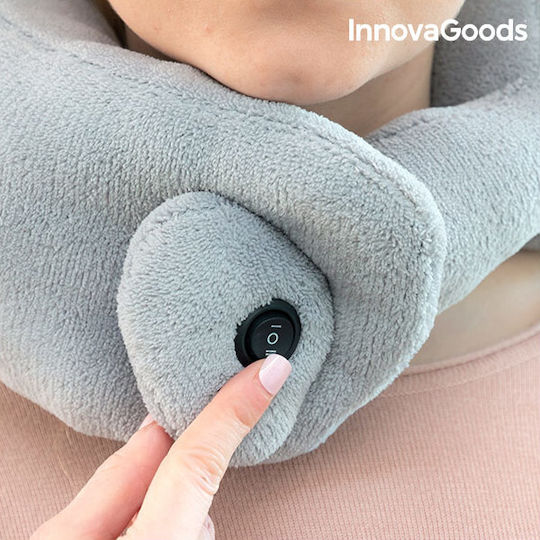 InnovaGoods Neck Massage Cushion Pillow Massage for the Neck with Vibration Gray