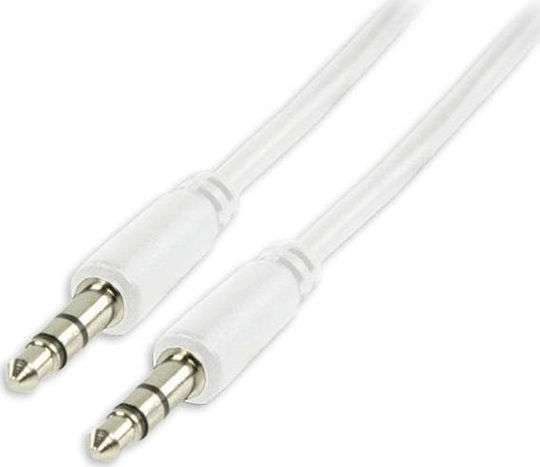 Nedis 3.5mm Jack Cable 3.5mm Male - 3.5mm Male White 1m