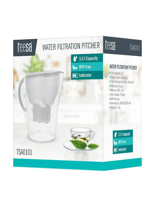 Teesa Plastic Jug with Filter 3500ml