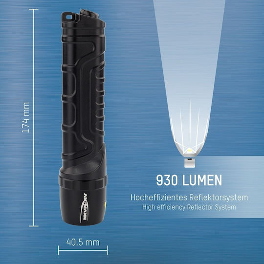 Ansmann LED IP54 с Максимална Яркост 930лм M900P Черен