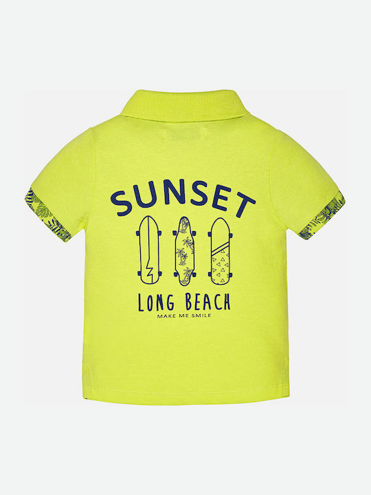 Mayoral Kids Polo Short Sleeve Yellow