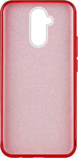 Wozinsky Glitter Umschlag Rückseite Silikon Rot (Huawei Mate 20 Lite)