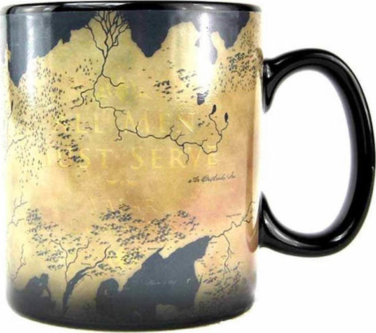 Half Moon Bay Game Thrones Westeros Map Промяна на топлината Чаша Керамично Черен 400мл MUGBGT05