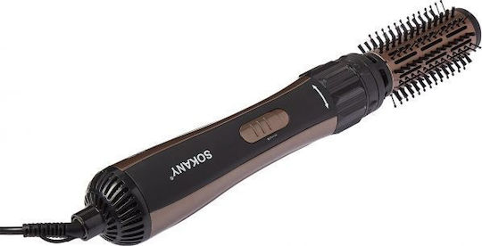Sokany Electric Brush with Air & Rotating Head for Straightening and Curls 1000W Black