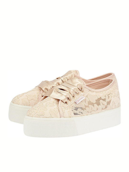 Superga Frostedsyntlacew Flatforms Sneakers Pink