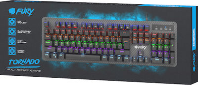 Natec Tornado Gaming Μηχανικό Πληκτρολόγιο με Custom Blue διακόπτες και Φωτιζόμενα πλήκτρα (Αγγλικό US)