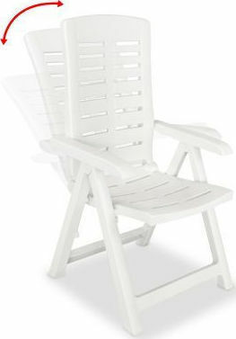 Outdoor Dining Set 3 Pieces White with Umbrella Holder