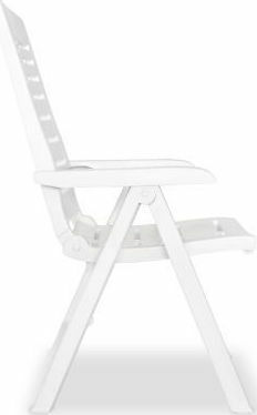 Outdoor Dining Set 3 Pieces White with Umbrella Holder