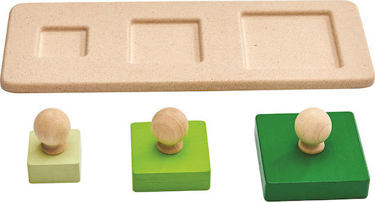 Wooden Kids Peg Puzzle Squares for 1+ Years 3pcs Plan Toys