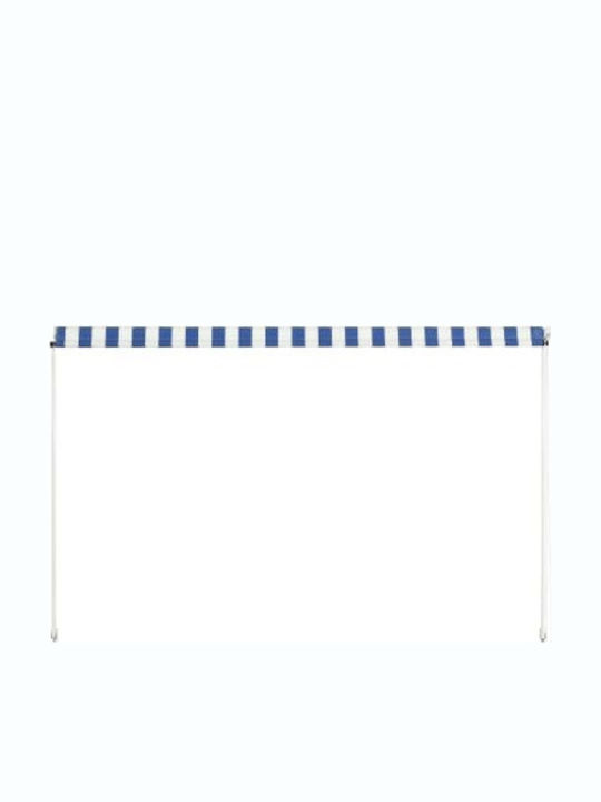 vidaXL Terrace Wall Tent Blue / White 1.5x1.5cm