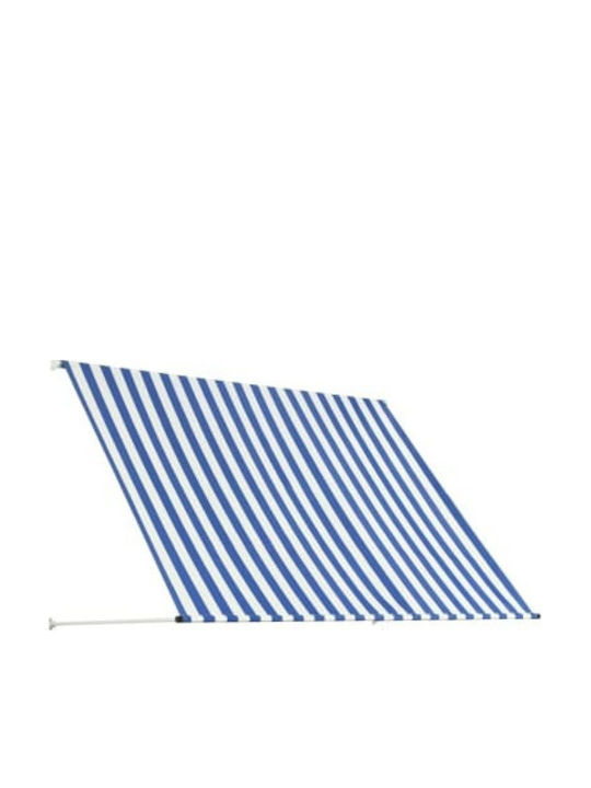 vidaXL Terrace Wall Tent Blue / White 1.5x1.5cm