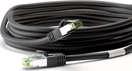 Goobay S/FTP Cat.8.1 Καλώδιο Δικτύου Ethernet 0.25m Μαύρο