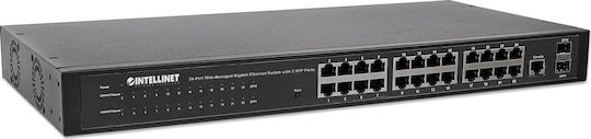 Intellinet 560917 v1 Verwaltet L2 Switch mit 24 Ports Gigabit (1Gbps) Ethernet und 2 SFP Ports