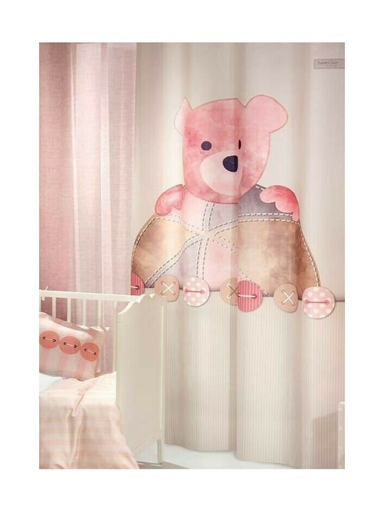 Saint Clair Kids Grommet Top Curtain Teddy Rose 1752030115063 160x250cm