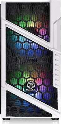 Thermaltake Commander C31 ARGB Gaming Midi Tower Computer Case with Window Panel Snow