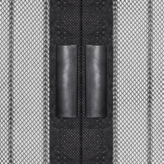 vidaXL Mosquito Net Door with Velcro with Magnetic Clasp made of Polyester Black 210x100cm