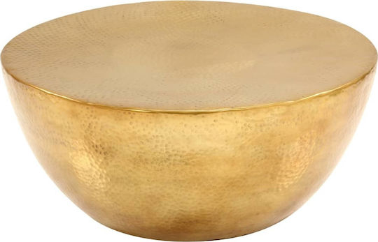 Masa De Cafea Centrală Rotundă Din Aluminiu Bronzat M70xL70xÎ30cm