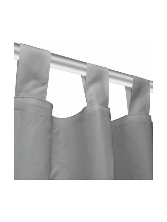vidaXL Perdea cu Bretele Microsatin Grey 132215 140x245cm