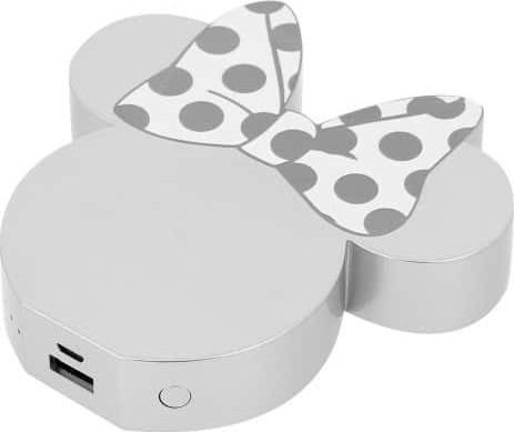 Disney Minnie Solar Power Bank 5000mAh cu Port USB-A Argintiu