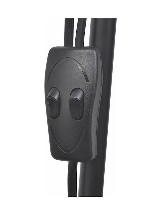 vidaXL Floor Lamp H180xW22.5cm. with Socket for Bulb E27 Black