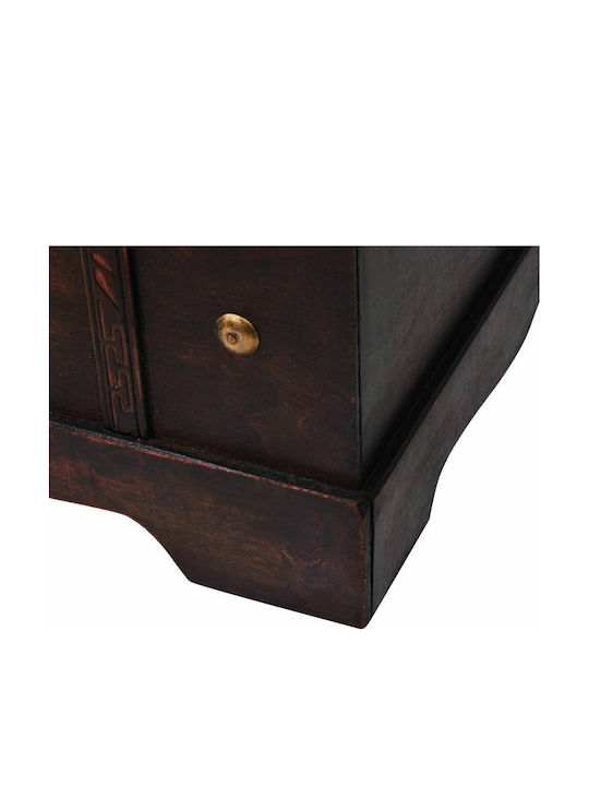 vidaXL Wooden Decorative Trunk Brown 66x38x40cm