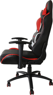 Omega Silverstone Artificial Leather Gaming Chair with Adjustable Arms Black / Red / White