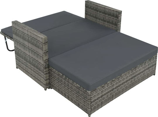 Living Room Set 2 Pieces Grey with Pillows