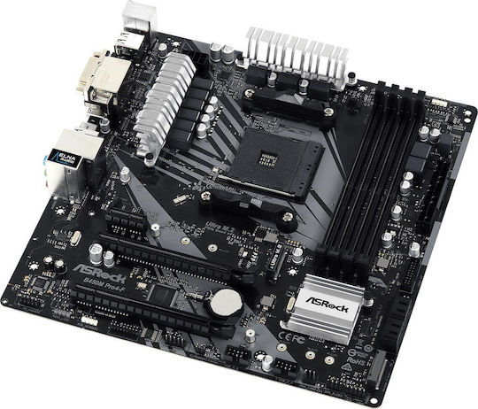 ASRock B450M Pro4-F Motherboard Micro ATX με AMD AM4 Socket 90-MXBAB0-A0UAYZ