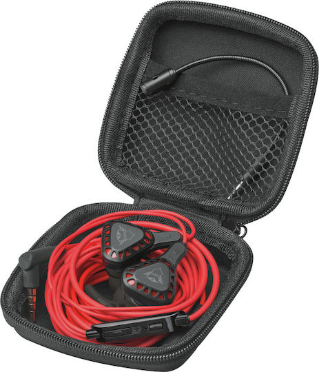 Trust GXT 408 Cobra Multiplatform In Ear Gaming Headset με σύνδεση 3.5mm Κόκκινο