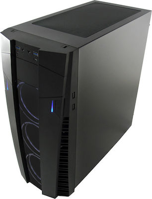 LC-Power Gaming 992B Solar Flare Midi Tower Κουτί Υπολογιστή με Πλαϊνό Παράθυρο και RGB Φωτισμό Μαύρο