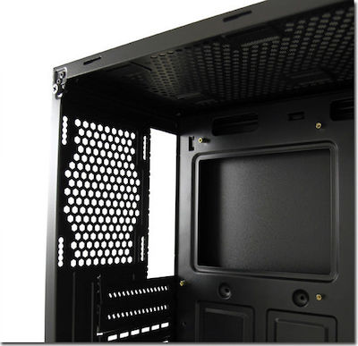 LC-Power Gaming 992B Solar Flare Midi Tower Κουτί Υπολογιστή με Πλαϊνό Παράθυρο και RGB Φωτισμό Μαύρο