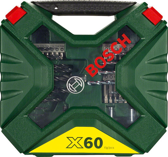 Bosch X-LINE Set 60 Burghie HSS pentru Metal και Lemn