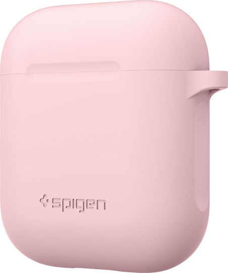 Spigen Silicone Case Silicone Case with Keychain Pink for Apple AirPods