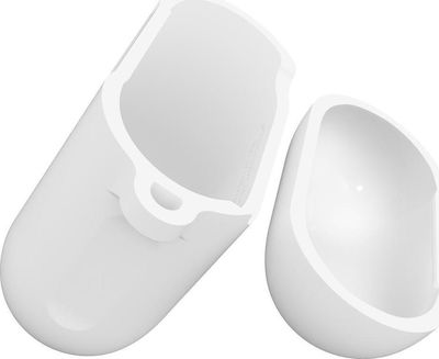 Spigen Silicone Case Case Silicone with Hook in White color for Apple AirPods 1 / AirPods 2