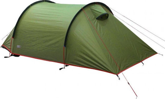 High Peak Kite 2 Camping Tent Tunnel Mountaineering Green with Double Cloth 4 Seasons for 2 People Waterproof 3000mm 420x120x90cm