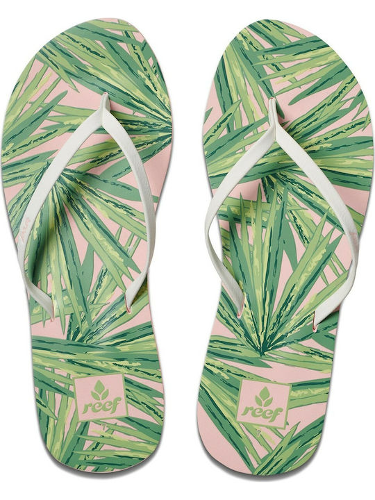 Reef Bliss-full Frauen Flip Flops in Weiß Farbe