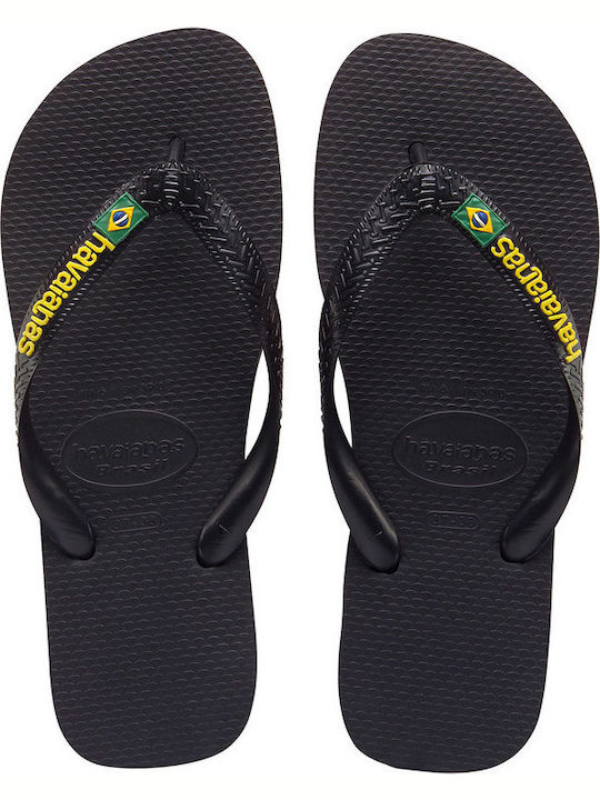 Brasil Logo Men's Flip Flops Black