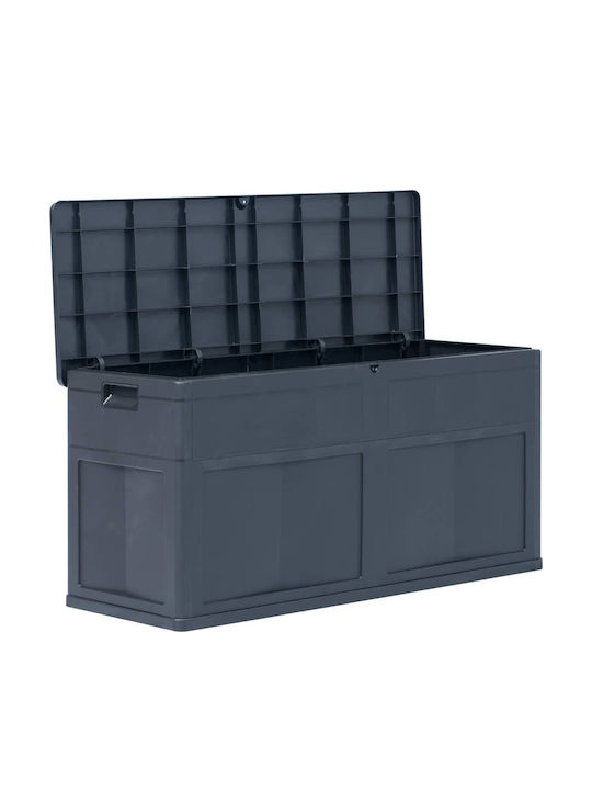vidaXL Cutie de depozitare pentru exterior Plastic 320lt Negru L119xW46xH60buc