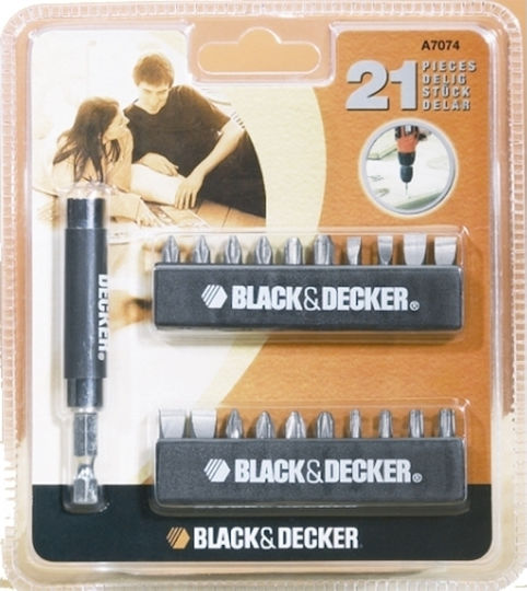 Black & Decker Set Adapter Set 21 Screwdriver Bits -XJ