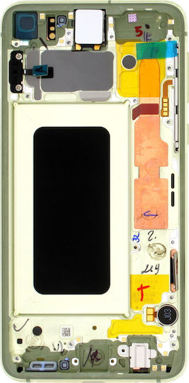 Samsung Screen with Touch Mechanism and Frame for Galaxy S10e (Yellow)