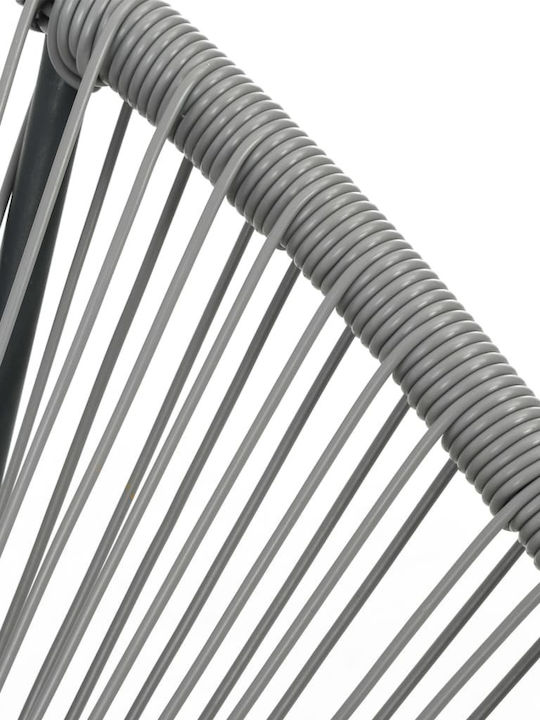 Κουνιστή Καρέκλα Rattan Γκρι 72.5x77x90εκ.