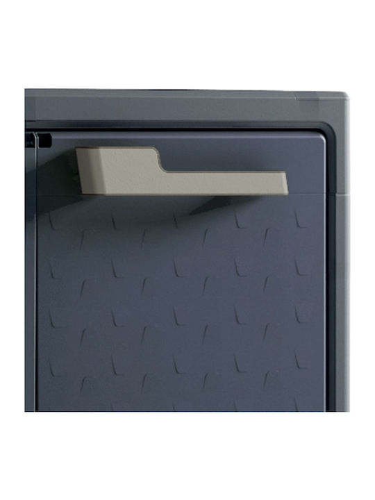 Δίφυλλη Ντουλάπα Moby Πλαστική με 2 Ράφια 80x44x100εκ.
