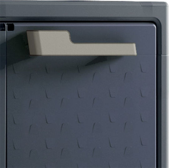 Zweiflügeliger Schrank Moby Kunststoff mit 2 Regale 80x44x100cm