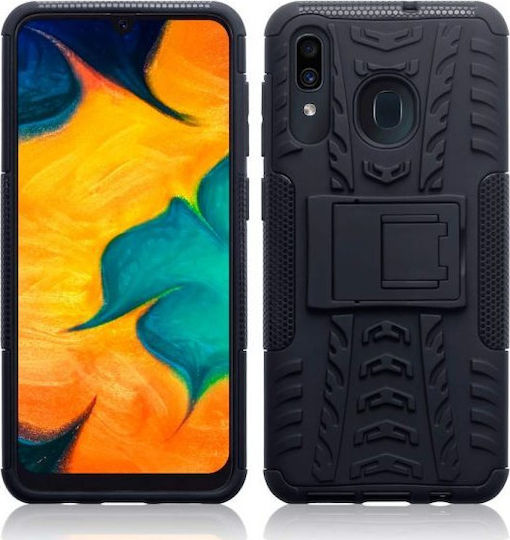 Terrapin Rugged Armor Umschlag Rückseite Kunststoff Schwarz (Galaxy A30)