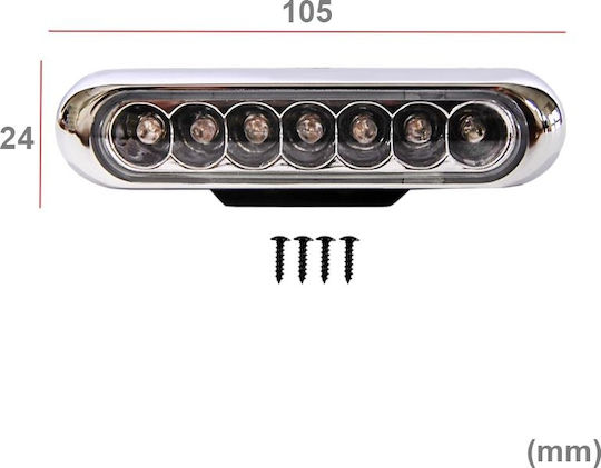 Autoline PL257 Водоустойчиви Дневни светлини за кола с форма на лента LED Универсален 12V 10.5см 2бр