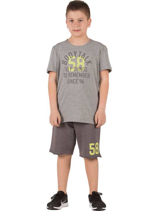 BodyTalk Kinder Set mit Shorts Sommer 2Stück Gray