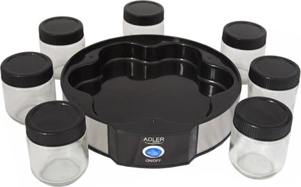 Adler Yogurt Maker with Jars 1.4lt Silver 20W