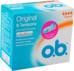 O.B. Ταμπόν ProComfort Curved Grooves για Αυξημένη Ροή 8τμχ